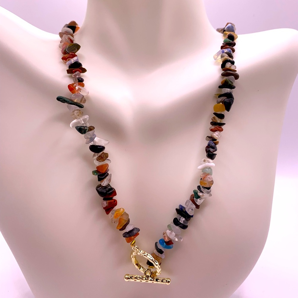 Multi colour stone necklace